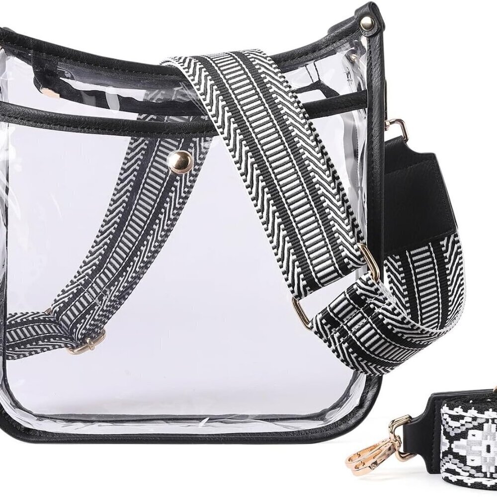 Clear Purse Stadium Approved Crossbody Bag Women Adjustable Strap Compact